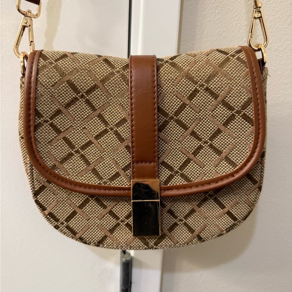 Target Tan and Brown Crossbody Bag